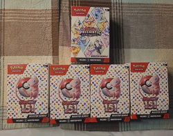 Lot Of (4) 151 Pokemon Booster Bundle And Prismatic Booster Bundle - Image 1