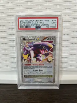 2021 POKEMON CELEBRATIONS 145 GARCHOMP C LV.X HOLO SUPREME VICTORS GEM PSA 9 - Image 1