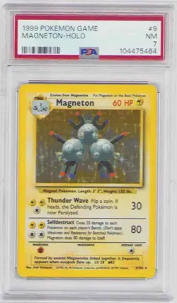 MAGNETON HOLOFOIL #9 POKEMON JUNGLE PSA #104475484 GRADE NM 7 1999 - Image 1