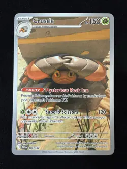 Pokemon Destined Rivals CRUSTLE #186/182 Illustration Rare IR - Image 1