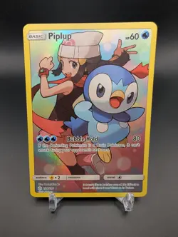 Piplup Full Art Secret Rare SM Cosmic Eclipse 239/236 Pokemon 2019 NM 2 - Image 1