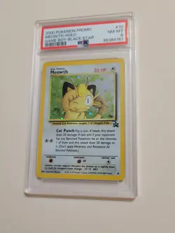 Meowth - Pokemon WOTC Black Star Promo #10 - Near Mint to Mint PSA 8 - Image 1