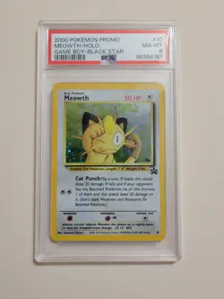 Meowth - Pokemon WOTC Black Star Promo #10 - Near Mint to Mint PSA 8 - Image 2