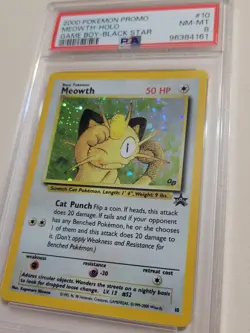 Meowth - Pokemon WOTC Black Star Promo #10 - Near Mint to Mint PSA 8 - Image 3