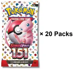 Pokemon TCG: 151 Booster Packs - Lot of 20 Loose Packs - Factory Sealed/New - Image 1