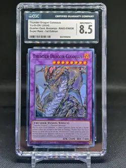 THUNDER DRAGON COLOSSUS 2024 YU-GI-OH! QUARTER CENTURY #RA03-EN036 CGC 8.5 - Image 1