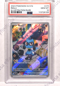 🔥 PSA 10 Riolu #215 Full Art Holo Rare Pokemon Card - Gem Mint 🔥 - Image 1