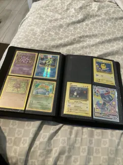 Blue Pokemon Binder With Pokemon Cards Some Rare Some Not.￼ - Image 5