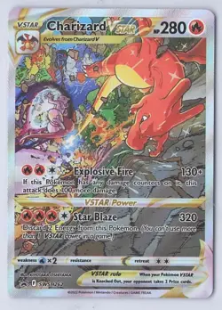 Pokemon TCG Charizard VSTAR SWSH262 Holo Black Star Promo Card NM-NM+ - Image 1