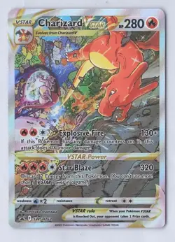 Pokemon TCG Charizard VSTAR SWSH262 Holo Black Star Promo Card NM-NM+ - Image 1