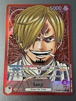 Sanji PRB01-001 Leader English NM Alt Art PRB-01 Premium The Best One Piece Card - Image 1