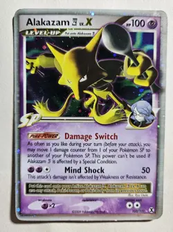 Alakazam Lv.X 103/111 Rising Rivals Holo Pokemon Card MP Ships In Box - Image 1