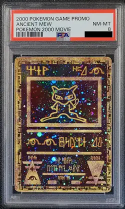 2000 Ancient Mew PSA 8 NM-MT Pokemon Movie Promo Double Holo Pokemon Card - Image 1