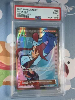 Skyla 122/122 PSA 9 Holofoil XY BREAKpoint Pokemon TCG Card PSA 9 - Image 1