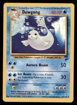 Pokemon Card Dewgong (Base Set 2) 36/130 EXCELLENT Non-Holo Uncommon TCG!!!!!!!! - Image 1