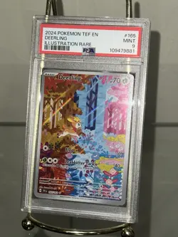 2024 Pokemom TEF EN Deerling Illustration Rare Trading Card PSA 9 MINT - Image 1