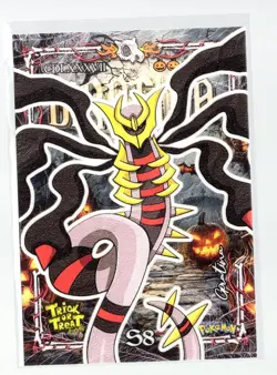 Serial 26/100🔥Giratina POKEMON TRICK OR TREAT Prisma Card #S1 Glow in the Dark - Image 1