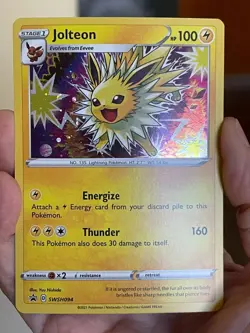 POKEMON JOLTEON #SWSH094 PROMO BLACK STAR COSMOS HOLOFOIL NM CARD - Image 1
