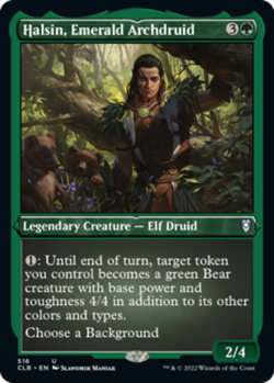 Halsin, Emerald Archdruid - Foil Etched Light Play, English Magic the Gathering - Image 1