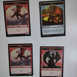 4x CAT DRAGON TOKENS MTG (C17) - Image 2