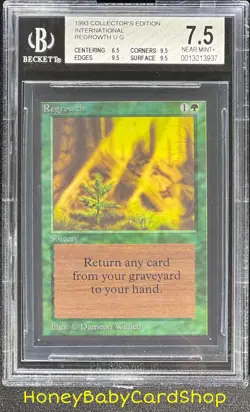 MTG International Edition (IE) 1993 Regrowth BGS 7.5 NM+ Old School 93/94 - Image 1