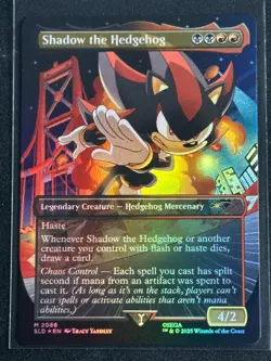 Magic the Gathering MTG Sonic Secret Lair Shadow the Hedgehog Rainbow Foil SP 2 - Image 1