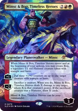 1 x Minsc & Boo, Timeless Heroes - Rainbow Foil - Secret Lair - NM-Mint - MTG - Image 1