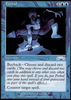 MTG Forbid, Exodus, Heavily Played, English - Image 1