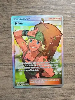 Pokemon TCG Hiker SV85/SV94 Hidden Fates Sun & Moon Full Art Ultra Rare Card NM - Image 1