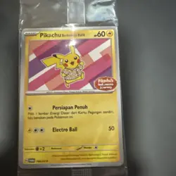 Pikachu Berkemeja Batik Flower Jakarta - Pokemon Card TCG - Exclusive Indonesia - Image 1