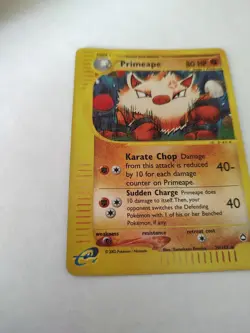 Primeape Reverse Holo Expedition 29/147 E-Series Vintage Pokemon 2002 - Image 2
