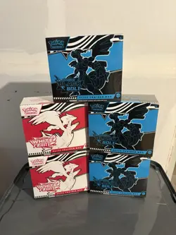 Pokemon Black Bolt and White Flare Elite Trainer Box ETB Lot of 5 SEALED/NEW - Image 1