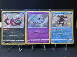 Pokemon- TCG Trading Cards Baby Ponytail, Mr Rime, Zigzagoon (lot2) - Image 1