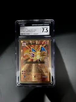 Pokemon Charizard Celebrations Ultra-Premium Coll. Gold Metal Promo #4 CGC 7.5 - Image 1