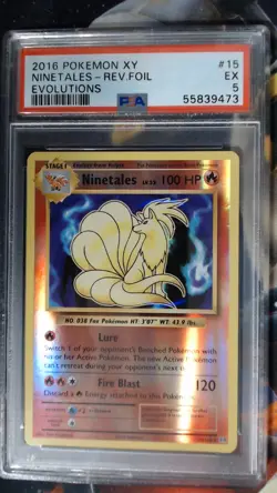 2016 Pokemon Ninetales Reverse Holo XY Evolutions PSA 5 - Image 1