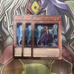 NKRT-EN001 Merlin Platinum Rare x3 Excellent Condition Yugioh - Image 1