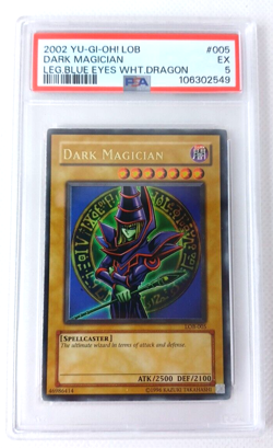 2002 DARK MAGICIAN #LOB-005 - PSA 5 -YU-GI-OH! LEGEND OF BLUE EYES WHITE DRAGON - Image 1