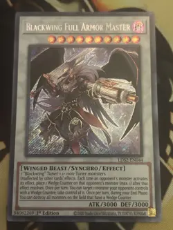 Yugioh: Blackwing Full Armor Master - LDS2-EN044 - Secret Rare - 1st Edition NM - Image 1