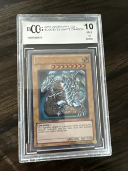 Yugioh Legendary Collection Blue-Eyes White Dragon Beckett 10 LC01-EN004 MINT - Image 2
