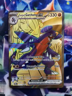 Cynthia’s Garchomp EX 215/182 Full Art - Destined Rivals Pokemon Card TCG - Image 1