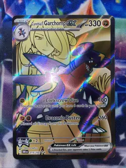 Cynthia’s Garchomp EX 215/182 Full Art - Destined Rivals Pokemon Card TCG - Image 3