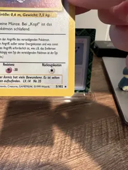 Piepi 1st Edition Base Set Rare Holo Pokemon Cards GERMAN (Clefairy) RARE LP - Image 5
