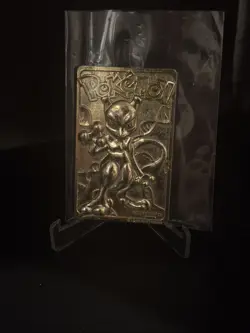 1999 Mewtwo Pokemon Gold Plated Card 23K Limited Edition Burger King Exclusive - Image 1