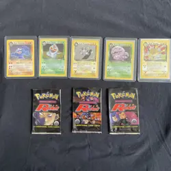 Pokemon Team Rocket Booster Packs OPENED and Cards Set - Image 1