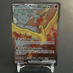 Destined Rivals Team Rockets Moltres EX Full Art Card 208/182 - Image 1