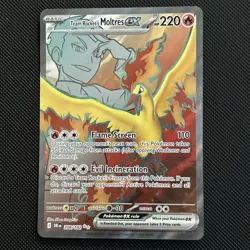 Destined Rivals Team Rockets Moltres EX Full Art Card 208/182 - Image 3