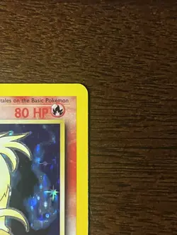Ninetales 12/102 Holo Rare Base Set Pokemon Card 1999 Black Flame - Image 2