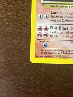 Ninetales 12/102 Holo Rare Base Set Pokemon Card 1999 Black Flame - Image 4
