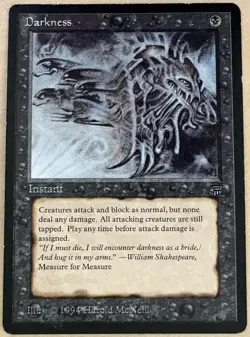 Darkness X1 Legends Mtg Magic the Gathering - Image 1