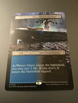 MTG Ravnica: Clue Edition Watery Grave Borderless Foil - Image 1
